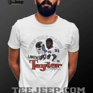 Lawrence Taylor New York Giants player signature caricature shirt