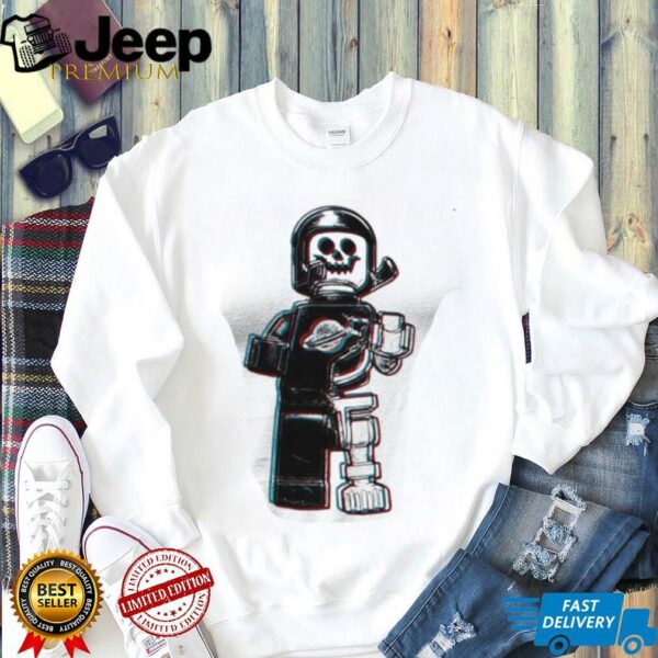 Lego Skeleton Astronaut Anaglyph 3D Effect shirt