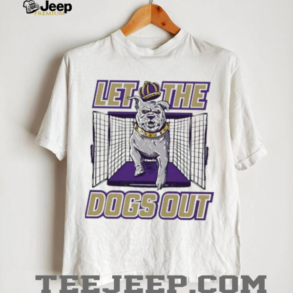 Let The Dogs Out angry king bulldog mascot from a cage shirt