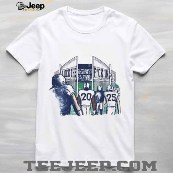 Lock The Fck In football players wualking into a stadium shirt