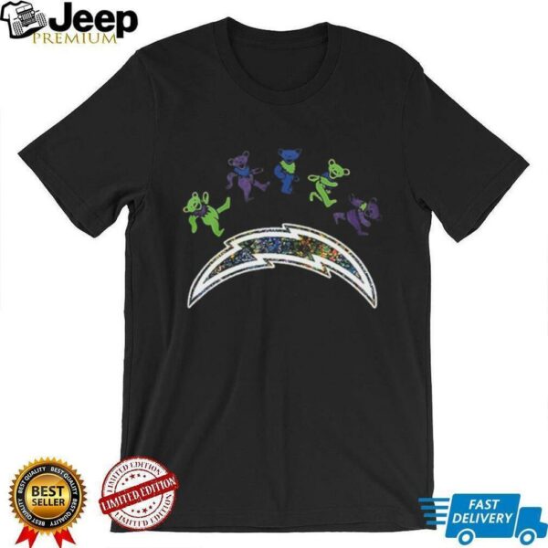 Los Angeles Chargers x Grateful Dead night 2025 bears logo shirt