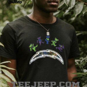 Los Angeles Chargers x Grateful Dead night 2025 bears logo shirt