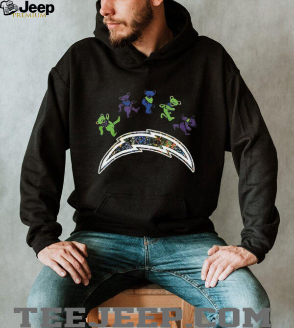 Los Angeles Chargers x Grateful Dead night 2025 bears logo shirt