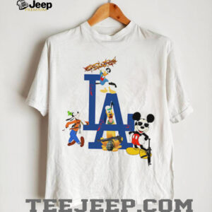 Los Angeles Dodgers Disney cartoon character mashup shirt
