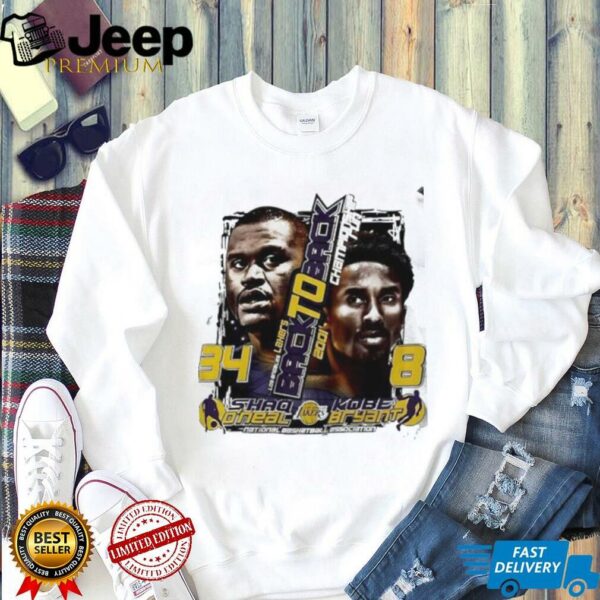 Los Angeles Lakers 34 Shaq 8 Kobe Back to Back 2001 Championship shirt