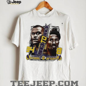 Los Angeles Lakers 34 Shaq 8 Kobe Back to Back 2001 Championship shirt