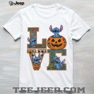 Love Stitch pumpkin spooky season Halloween 2025 shirt