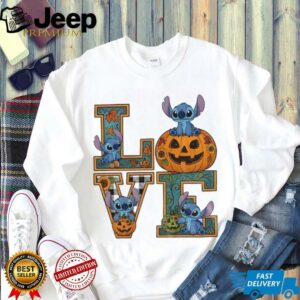 Love Stitch pumpkin spooky season Halloween 2025 shirt