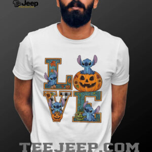 Love Stitch pumpkin spooky season Halloween 2025 shirt