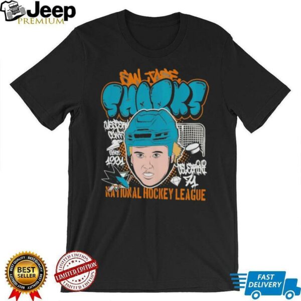 Macklin Celebrini San Jose Sharks Mitchell & Ness Caricature shirt