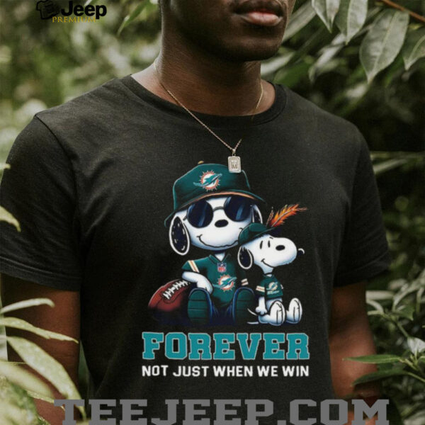 Miami Dolphins Peanuts Snoopy Forever shirt