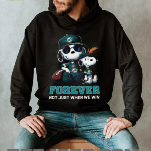 Miami Dolphins Peanuts Snoopy Forever shirt