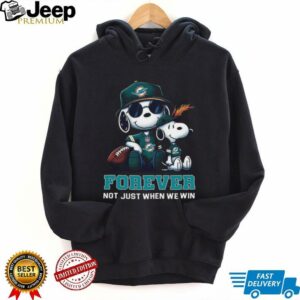 Miami Dolphins Peanuts Snoopy Forever shirt