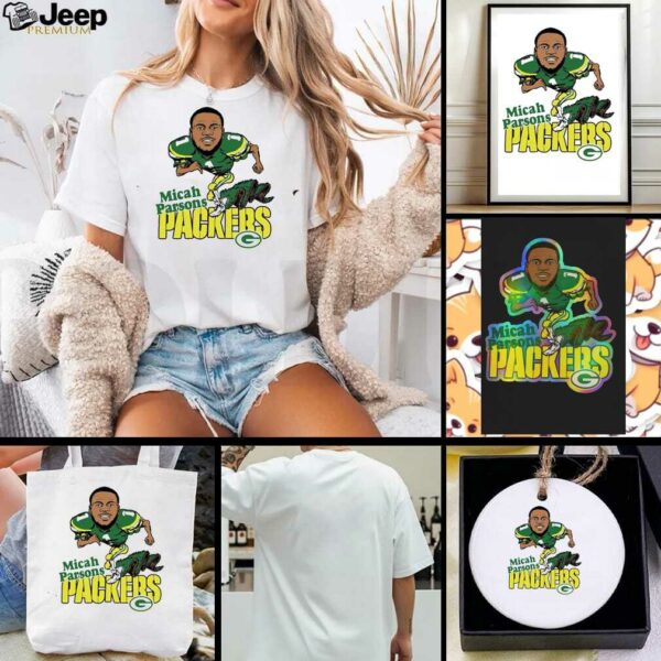 Micah Parsons Green Bay Packers Caricature Player Chibi Shirt