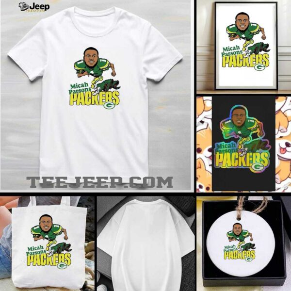 Micah Parsons Green Bay Packers Caricature Player Chibi Shirt