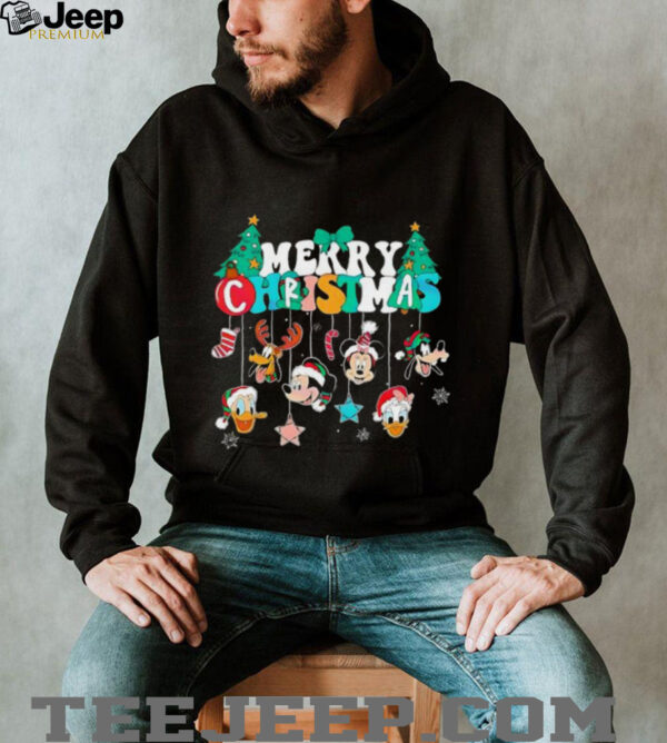 Mickey And Friends Merry Christmas Ornaments Snowflakes shirt