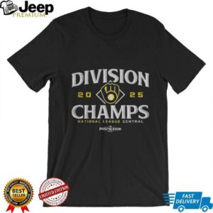 Milwaukee Brewers 2025 NL Central Division Champions Postseason logo shirt