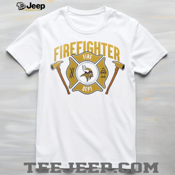 Minnesota Vikings x firefighter appreciation logo shirt
