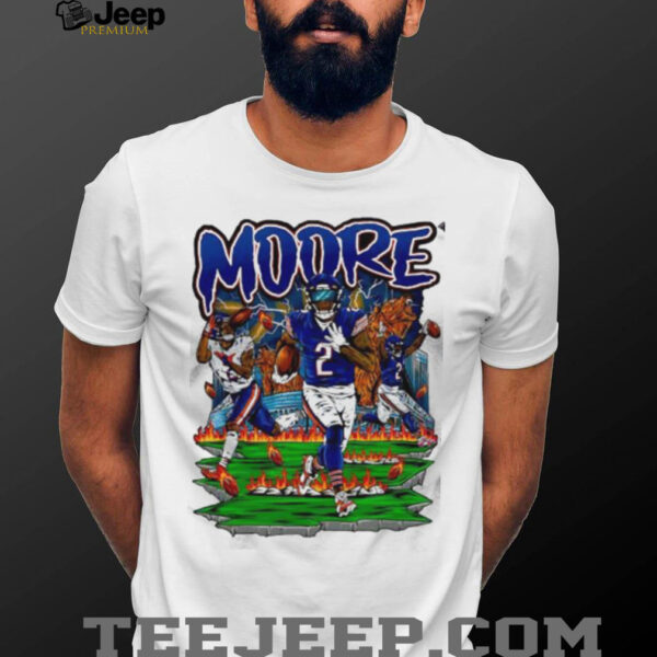 Moore Chicago Bears players and bear mascot football shirt