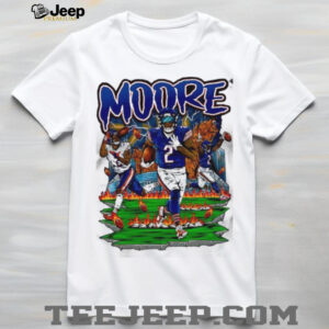 Moore Chicago Bears players and bear mascot football shirt