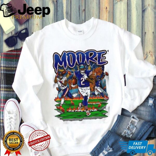 Moore Chicago Bears players and bear mascot football shirt
