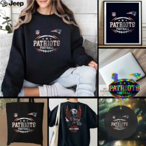 New England Patriots NFL Harley Davidson motorcycle graphic shirt