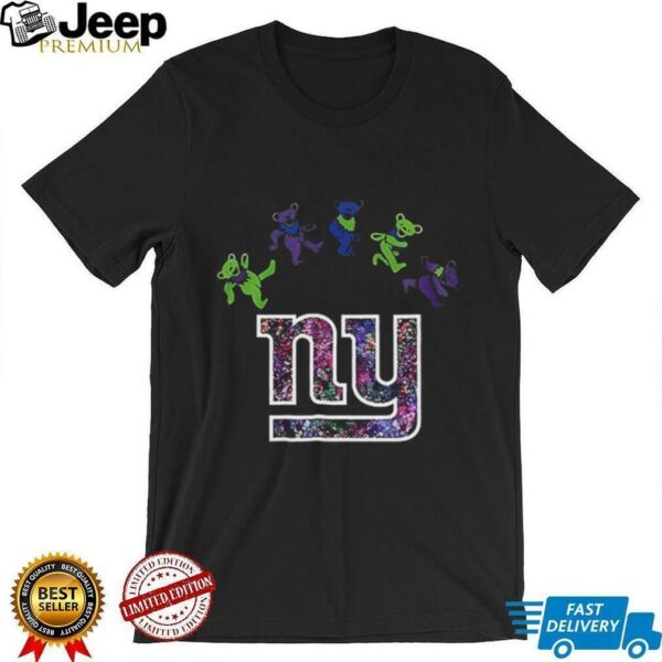 New York Giants x Grateful Dead night 2025 bears logo shirt