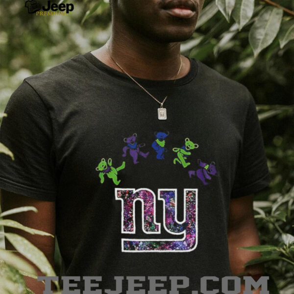 New York Giants x Grateful Dead night 2025 bears logo shirt
