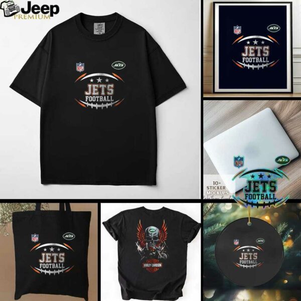 New York Jets NFL Harley Davidson motorcycle graphic shirt