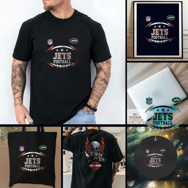 New York Jets NFL Harley Davidson motorcycle graphic shirt