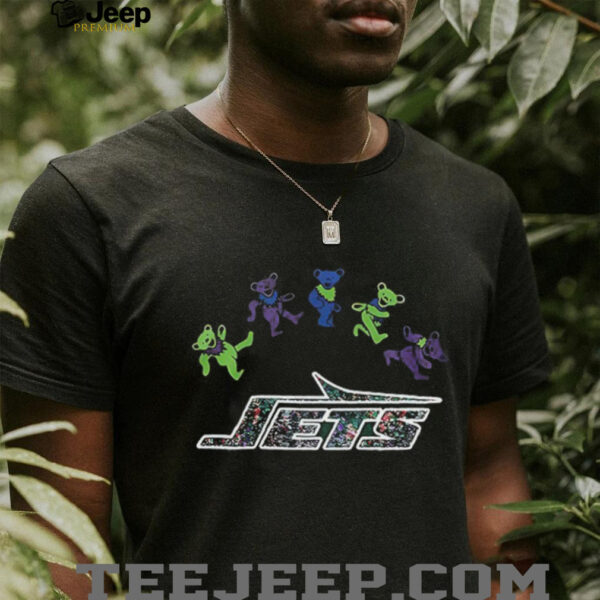 New York Jets x Grateful Dead night 2025 bears logo shirt