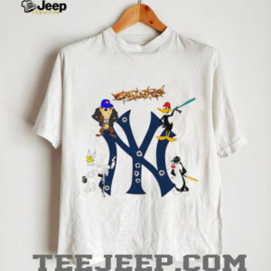 New York Yankees Looney Tunes cartoon character mashup shirt