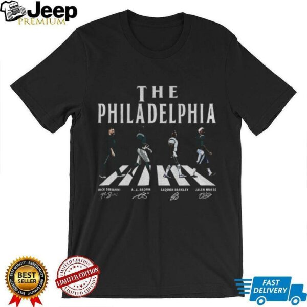 Nick Sirianni A J Brown Saquon Barkley and Jalen Hurts The Philadelphia Eagles Abbey Road Football shirt