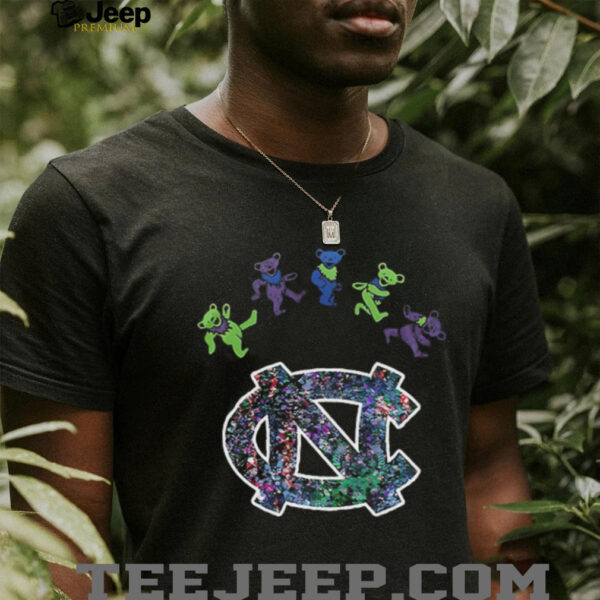 North Carolina Tar Heels x Grateful Dead night 2025 bears logo shirt