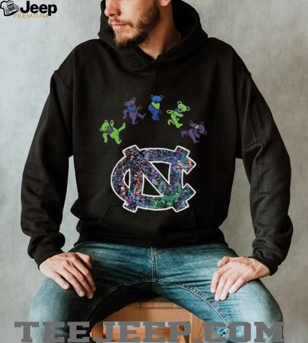 North Carolina Tar Heels x Grateful Dead night 2025 bears logo shirt