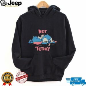 Not Today lazy Stitch Disney cartoon shirt