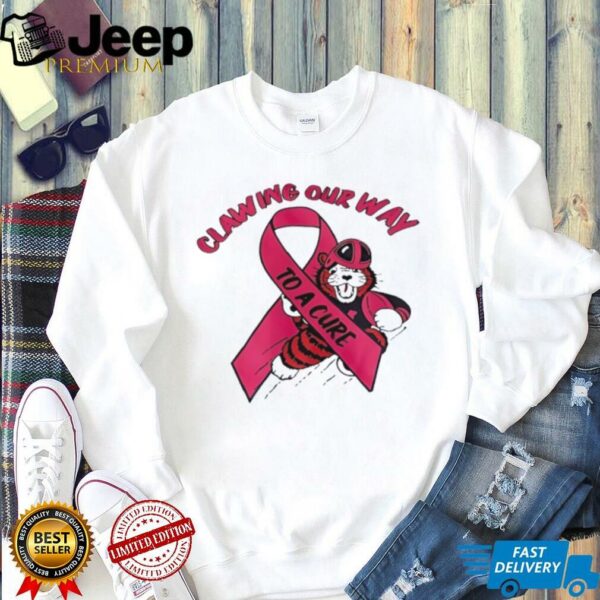 Obie mascot Massillon Tigers x Breast Cancer Awareness clawing our way to a cure shirt