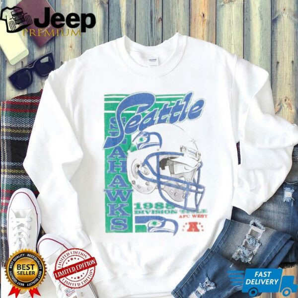 Official Abercrombie And Fitch Apparel Clothing Merch Seattle Seahawks Graphic Shirt back
