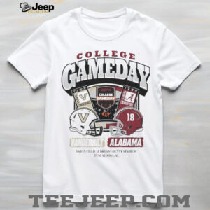 Official Alabama Crimson Tide Vs Vandy Commodores 2025 College Gameday Shirt