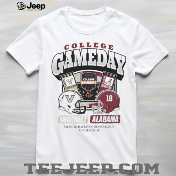 Official Alabama Crimson Tide Vs Vandy Commodores 2025 College Gameday Shirt