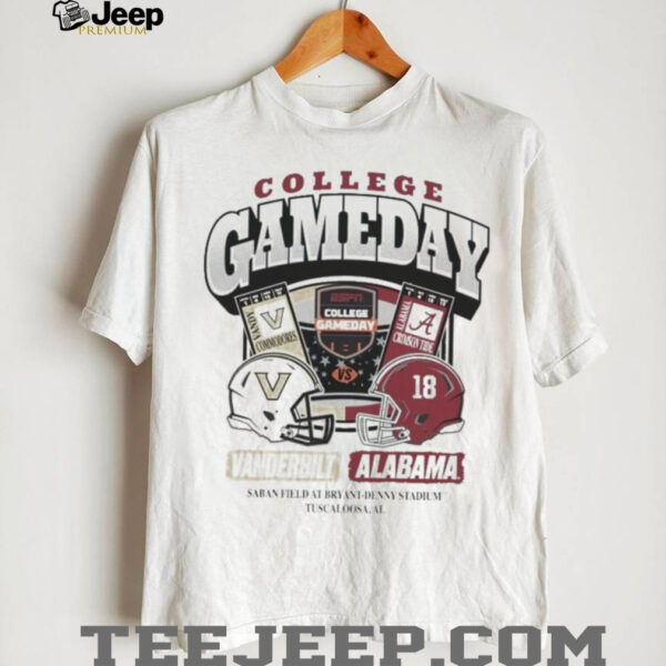 Official Alabama Crimson Tide Vs Vandy Commodores 2025 College Gameday Shirt