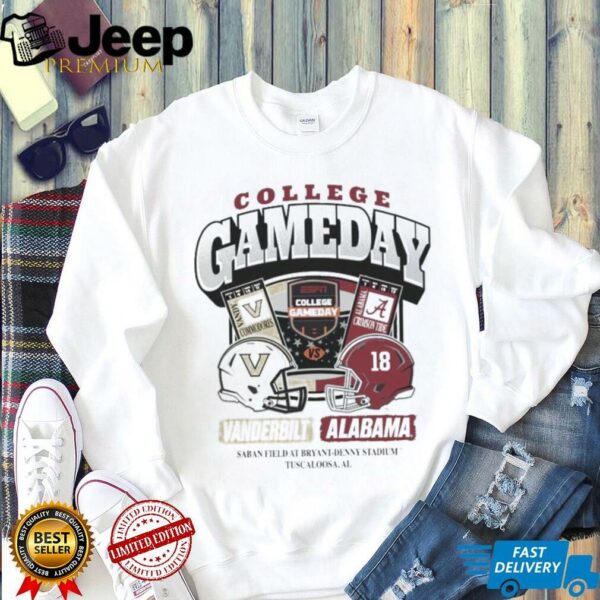 Official Alabama Crimson Tide Vs Vandy Commodores 2025 College Gameday Shirt