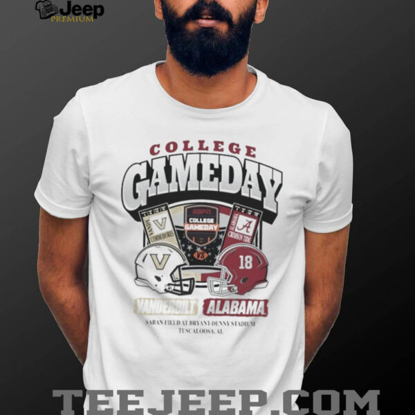 Official Alabama Crimson Tide Vs Vandy Commodores 2025 College Gameday Shirt