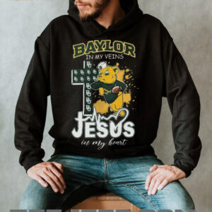 Official Baylor Bears Mascot In My Veins Jesus In My Heart 2025 Shirt