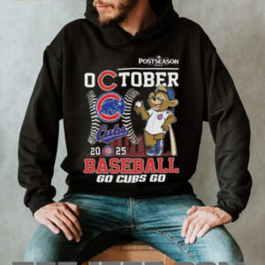 Official Chicago Cubs October 2025 Baseball Go Cubs Go Mascot Shirt
