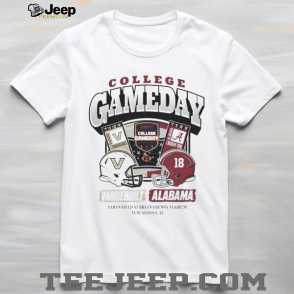 Official College GameDay 2025 Vanderbilt vs Alabama Ticket shirt