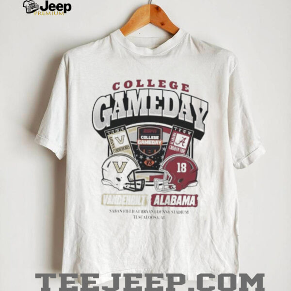 Official College GameDay 2025 Vanderbilt vs Alabama Ticket shirt