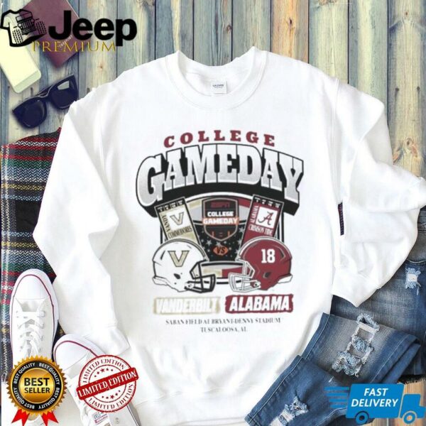 Official College GameDay 2025 Vanderbilt vs Alabama Ticket shirt