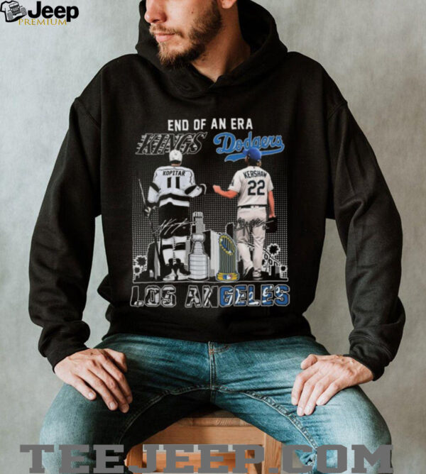 Official End Of An Era Los Angeles Kings And Los Angeles Dodgers Signatures Shirt