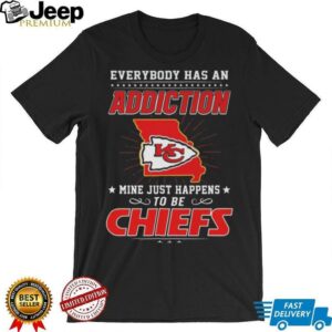 Official Everybody Has An Addiction Mine Just Happens To Be Kansas City Chiefs Maps Shirt Official Everybody Has An Addiction Mine Just Happens To Be Kansas City Chiefs Maps Shirt
